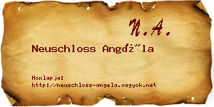 Neuschloss Angéla névjegykártya